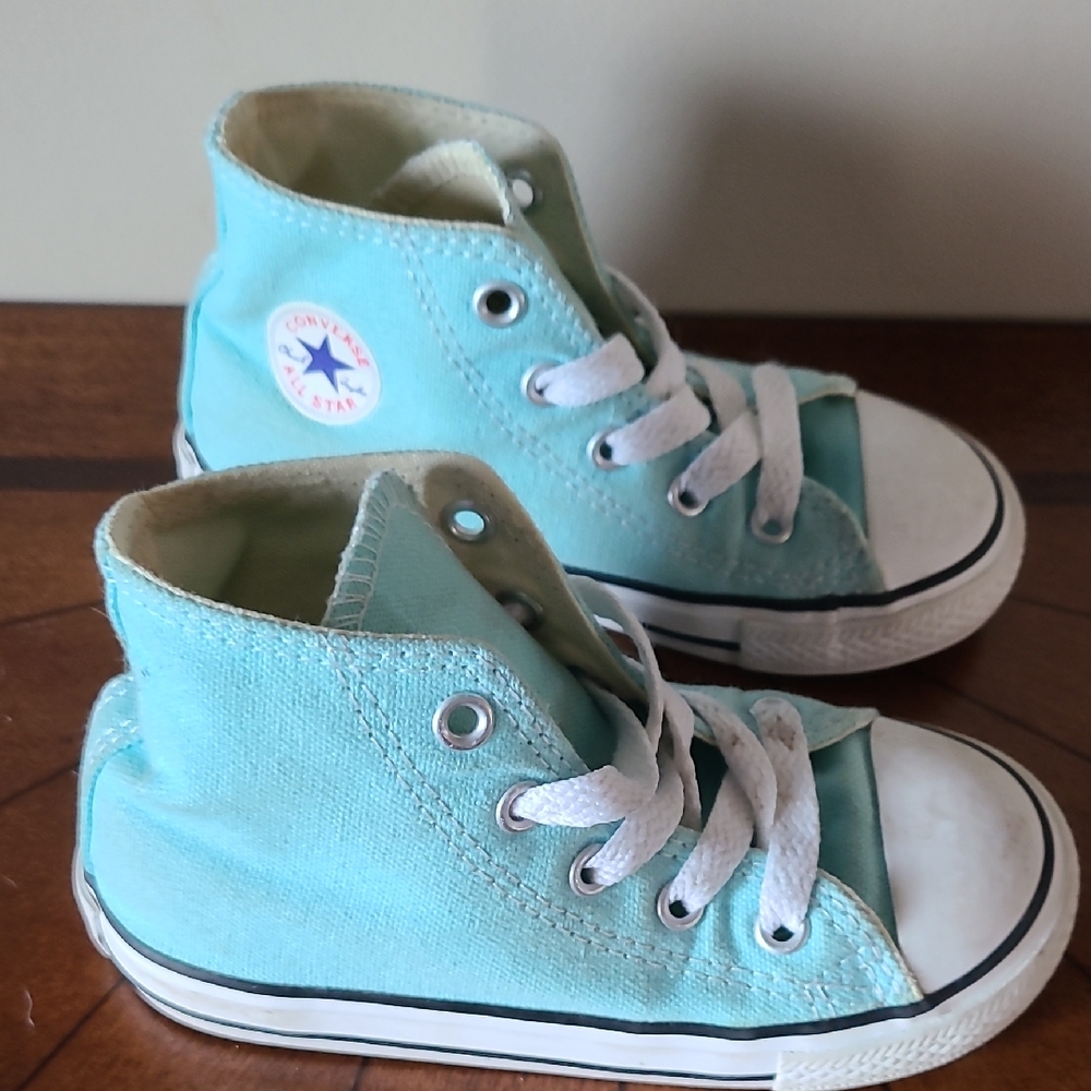 Converse Kids High-Top Sneakers - Aqua